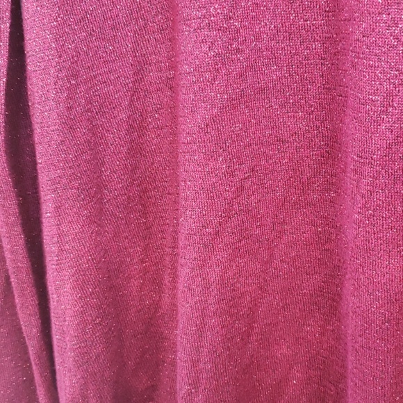 Peck & Peck Dark Red Top Blouse Large Glitzy - Picture 3 of 8